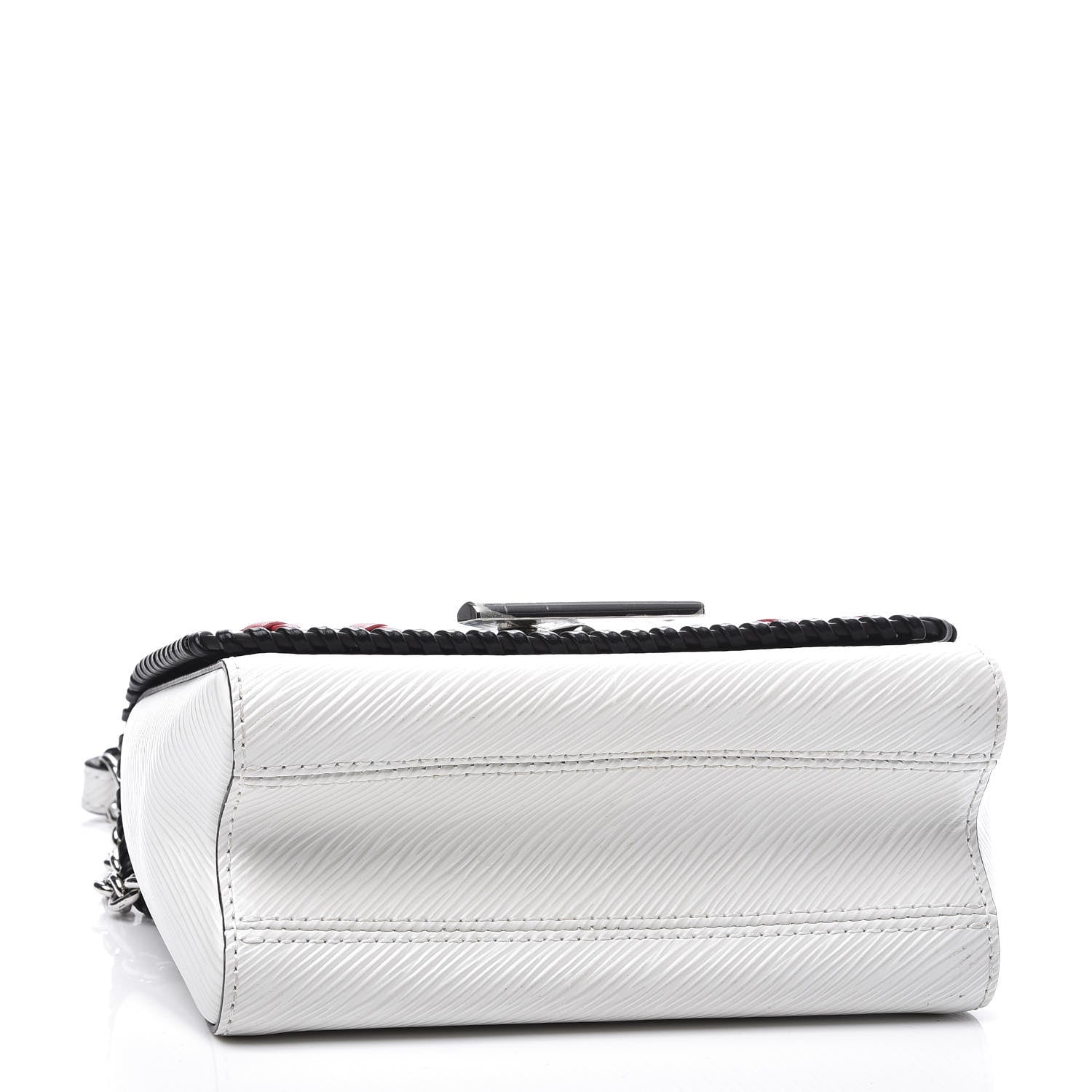 Louis Vuitton Epi Embroidered Twist Shoulder Bag PM White 4 of 11