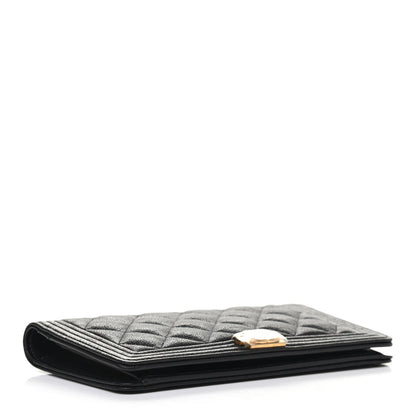 Chanel Caviar Quilted Boy Yen Wallet Black 4 of 8