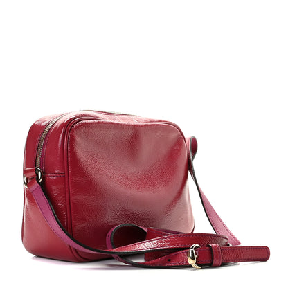 Gucci Soft Patent Small Soho Disco Bag Bright Bougainvillea 3 of 12