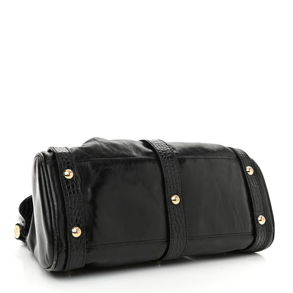 Fendi Lambskin Crocodile Embossed Small Magic Bag Black 4 of 10