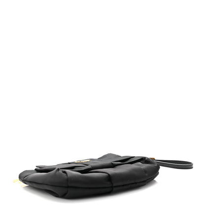 Prada Tessuto Nylon Bow Wristlet Black 4 of 8