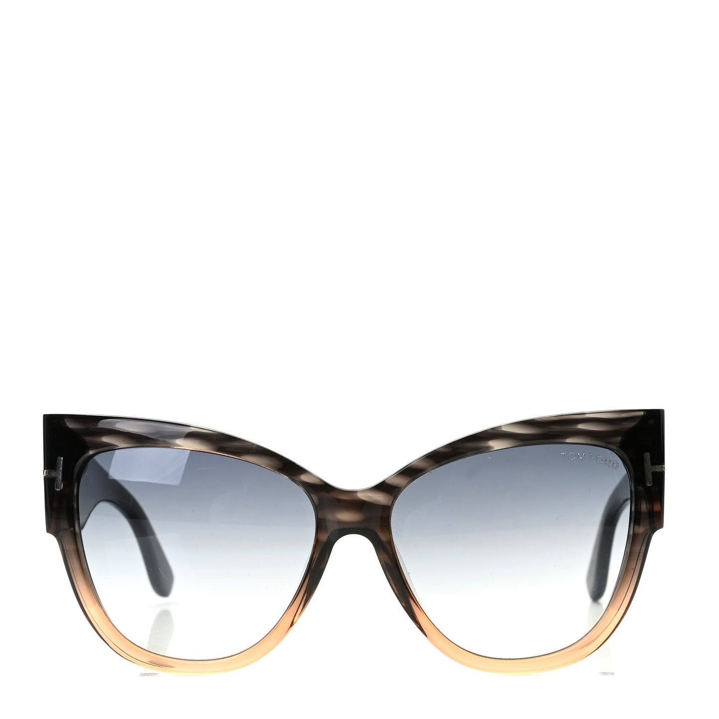 Acetate Anoushka Cat Eye Sunglasses TF371 Melange Grey Peach