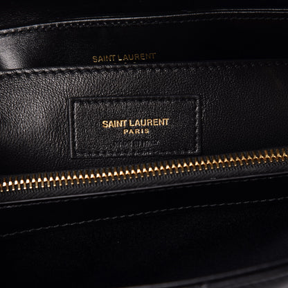 Saint Laurent Calfskin Y Quilted Monogram Small Loulou Chain Satchel Black 8 of 10