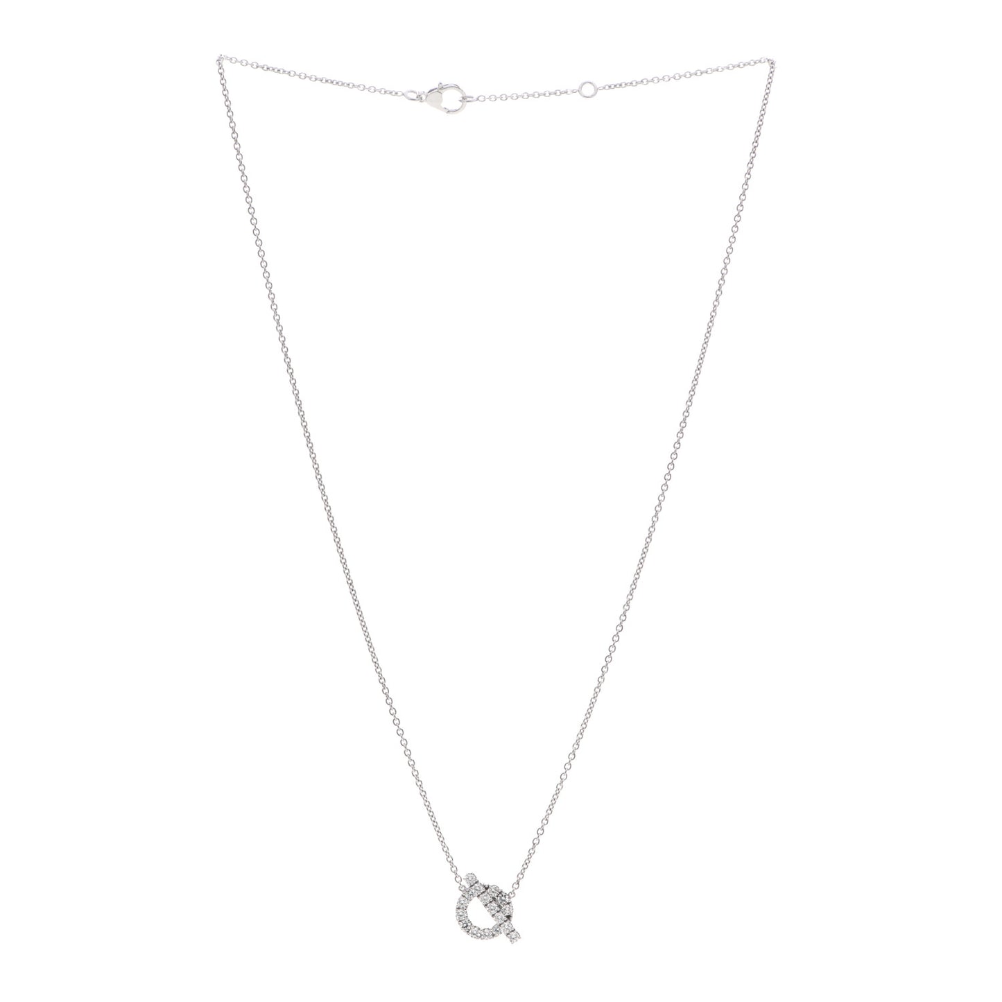 18K White Gold Diamond Finesse Pendant Necklace