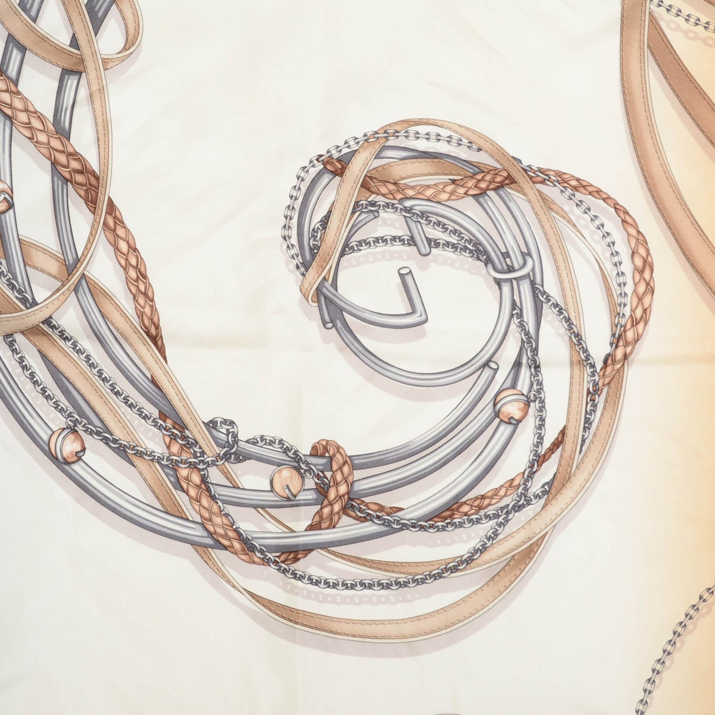 Silk Printed GG Chains Scarf