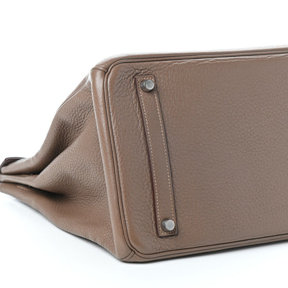 Hermes Taurillon Clemence Birkin 35 Etoupe 8 of 9