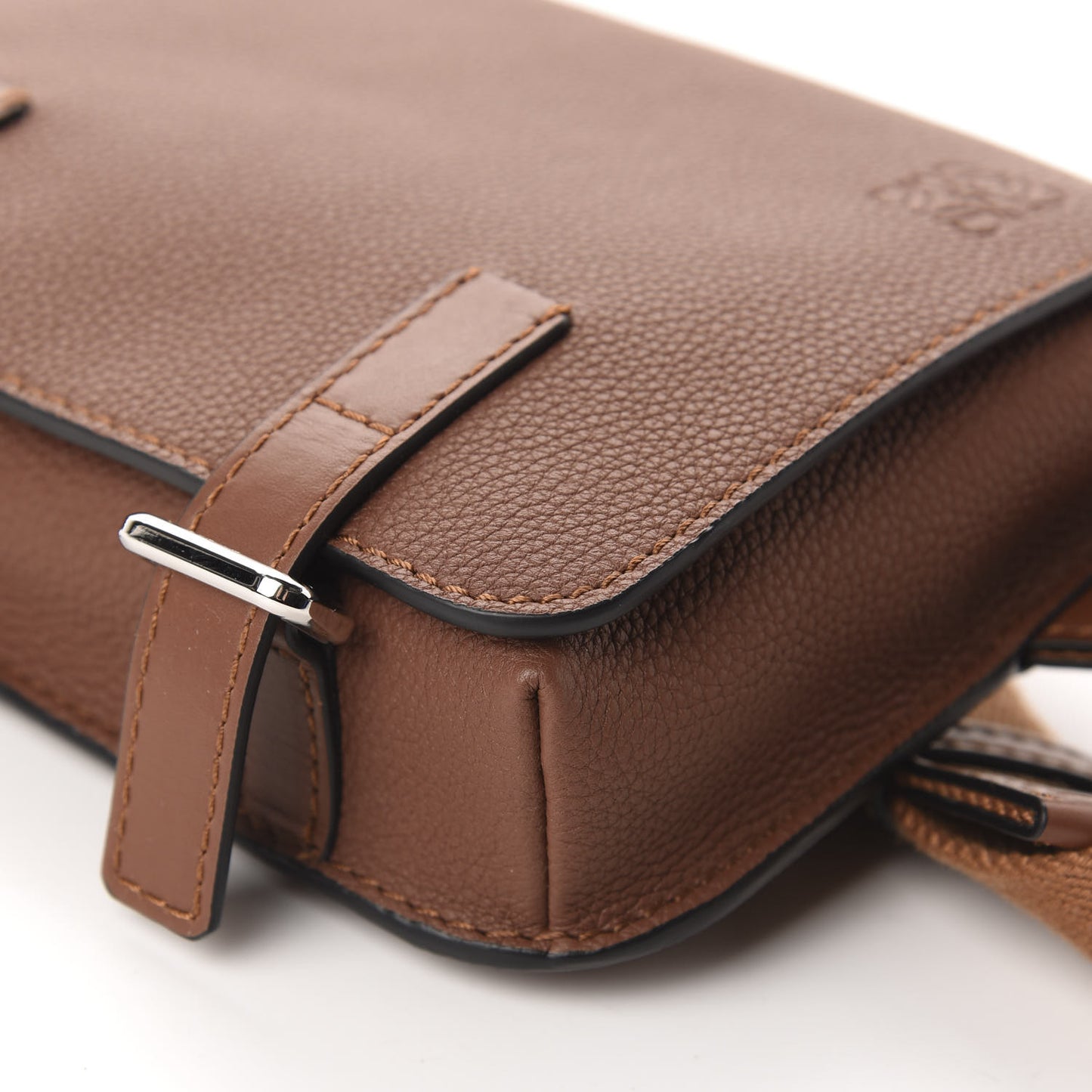 Grained Calfskin Military Bumbag Cognac