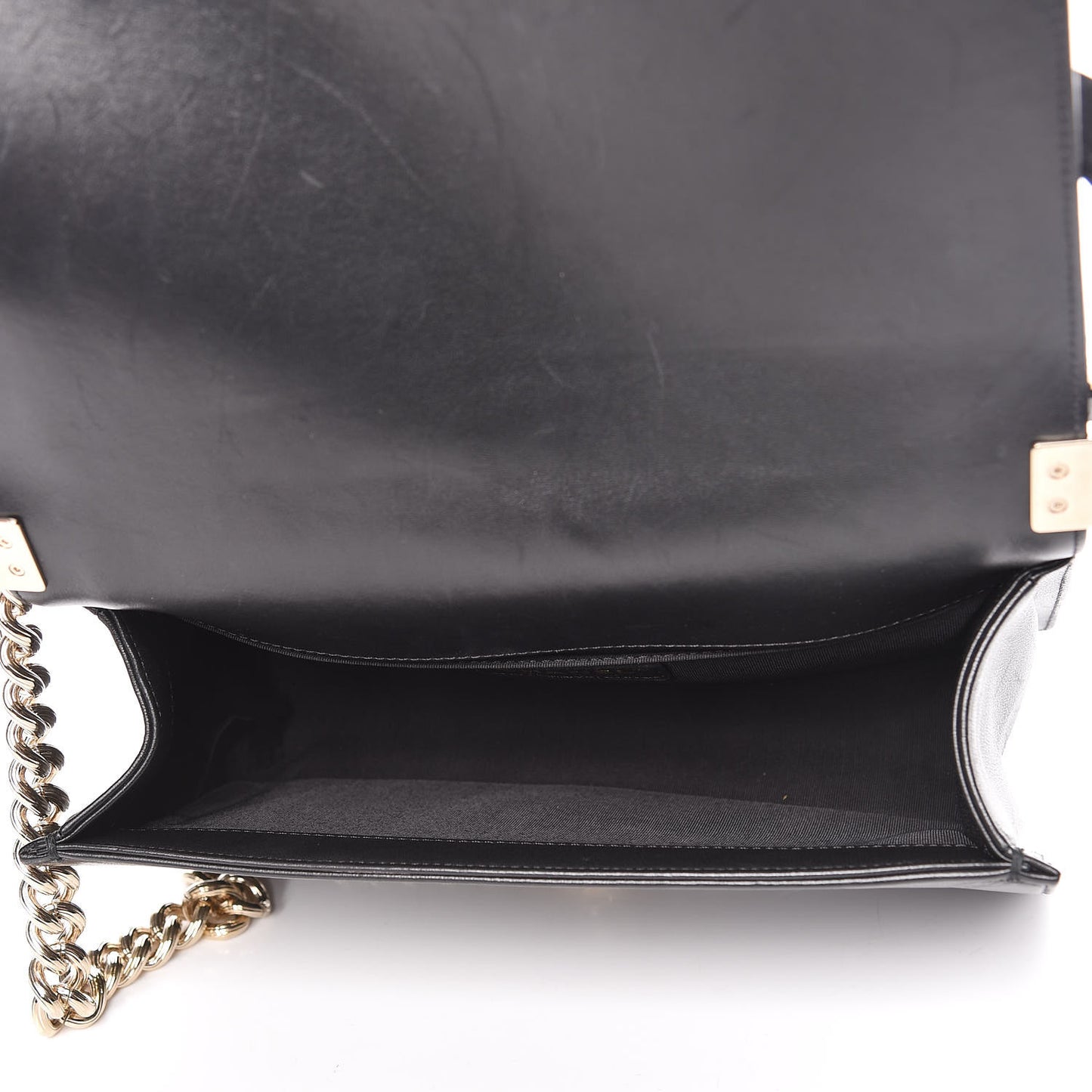 Lambskin Quilted Medium Boy Flap Black