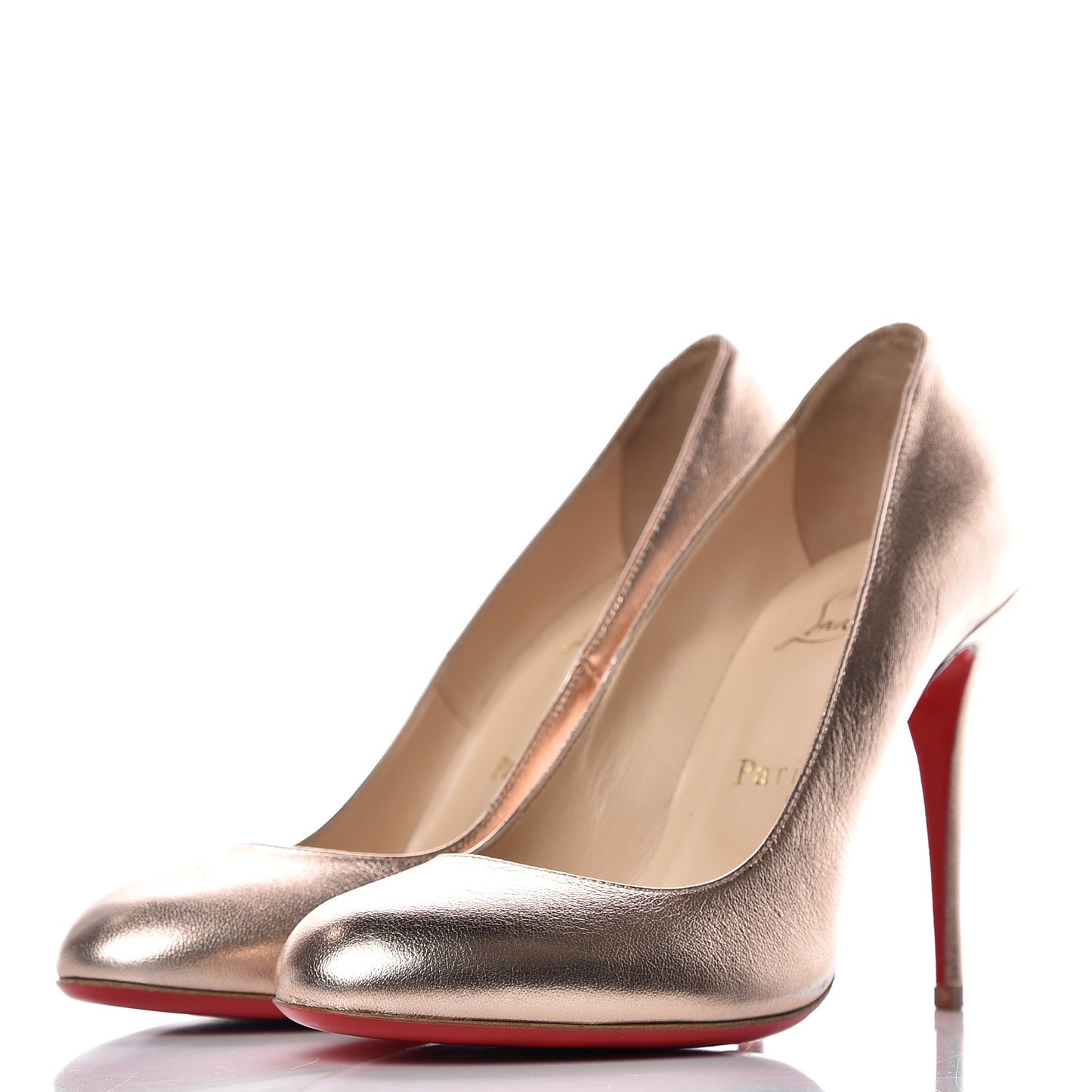 Metallizzato Nappa Fifi 100 Pumps 37 Rose Gold