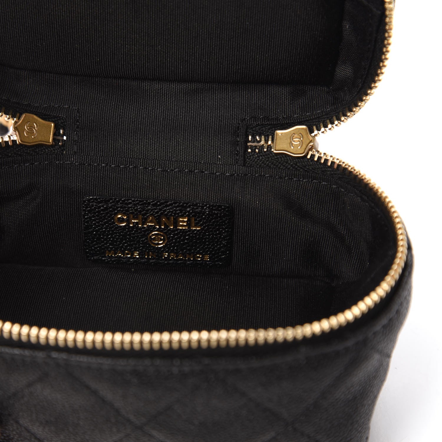 Chanel Caviar Quilted Mini Top Handle Vanity With Chain Black 8 of 10