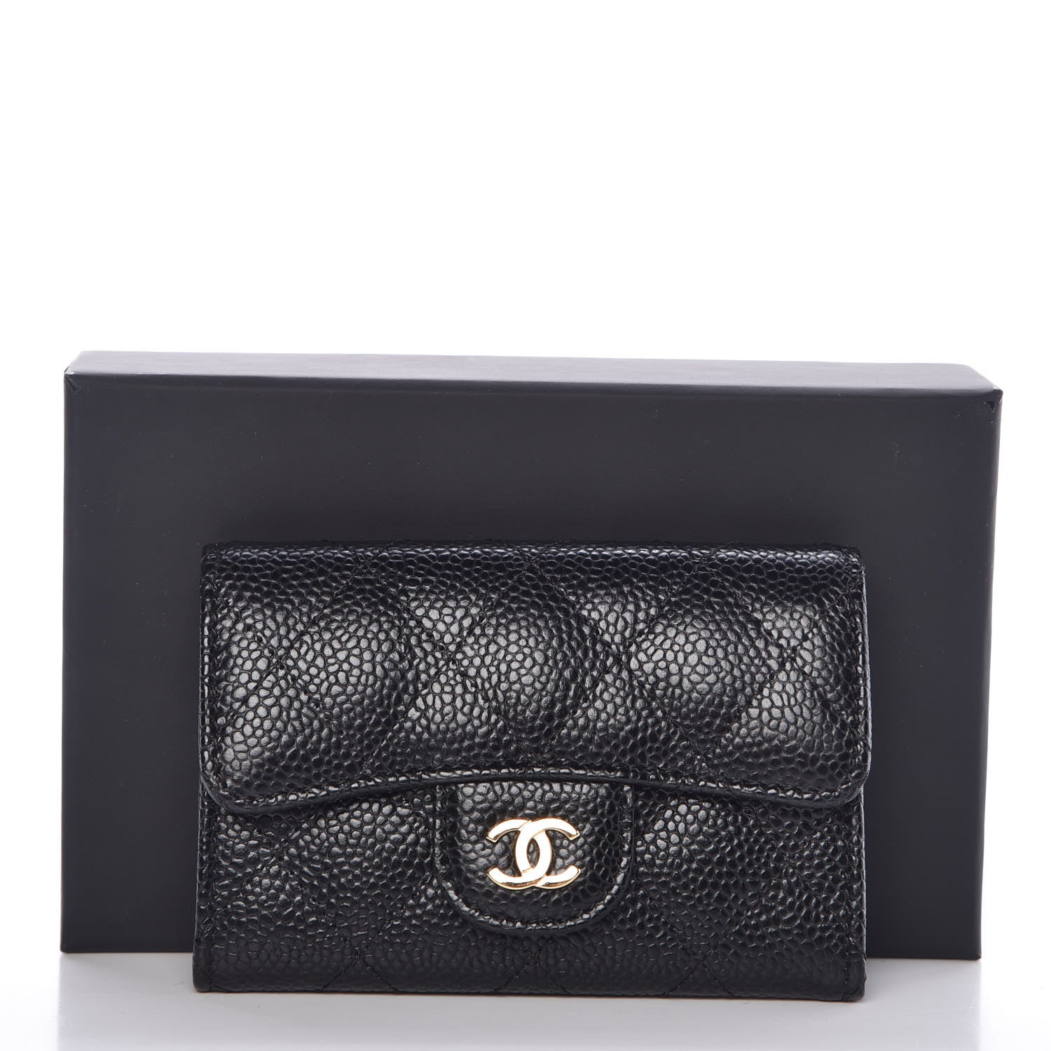 Chanel Caviar Quilted Flap Card Holder Black 11 of 11
