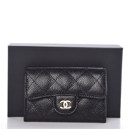 Chanel Caviar Quilted Flap Card Holder Black 11 of 11