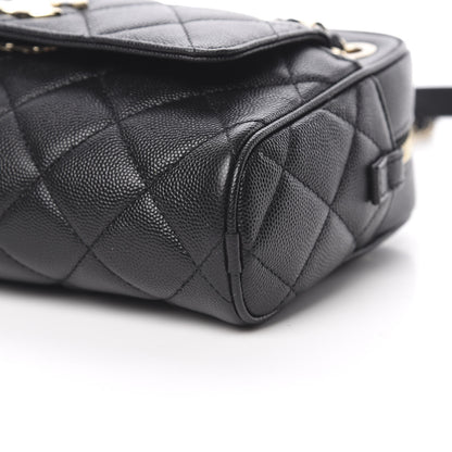 Chanel Caviar Quilted Small In & Out Camera Case Black 10 of 11
