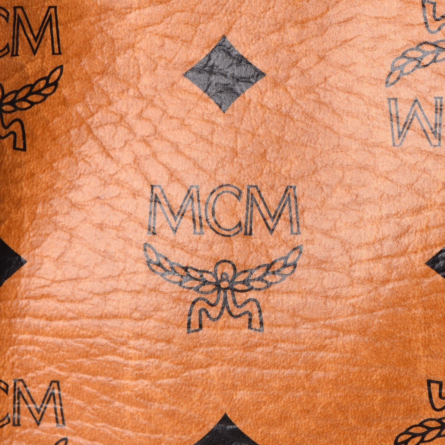 MCM Visetos Medium Essentials Shopper Tote Cognac 17 of 23