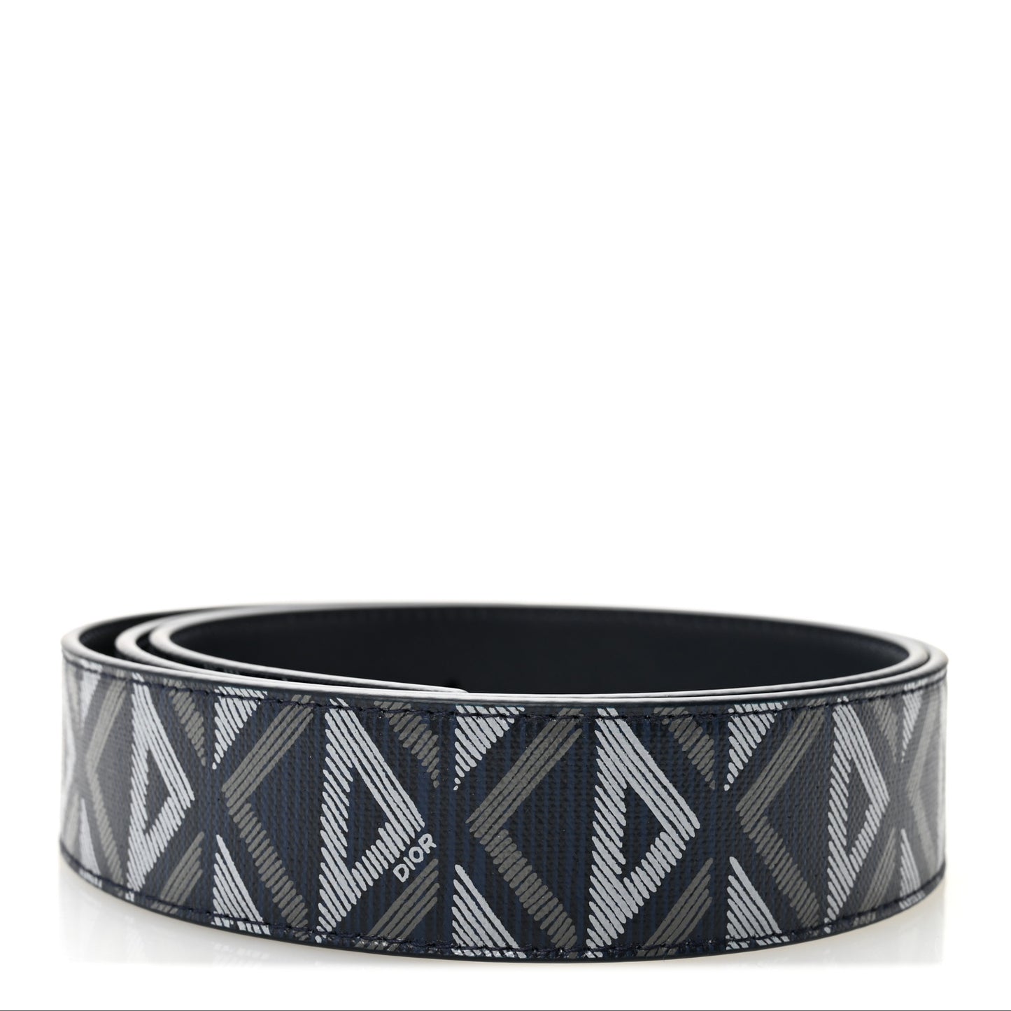 Coated Canvas Calfskin CD Diamond Belt 105 42 Navy