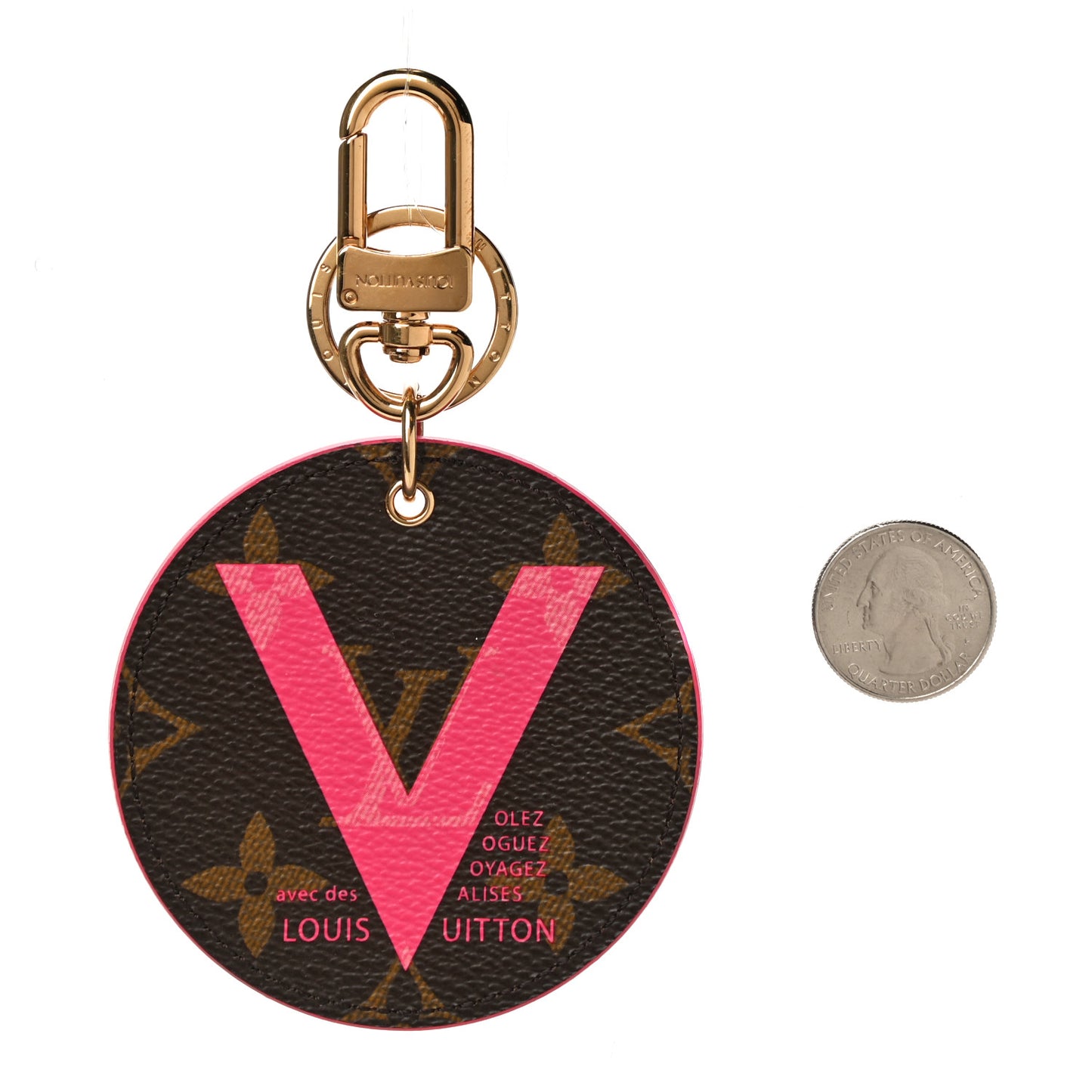 Monogram Illustre V Bag Charm Key Ring Grenade