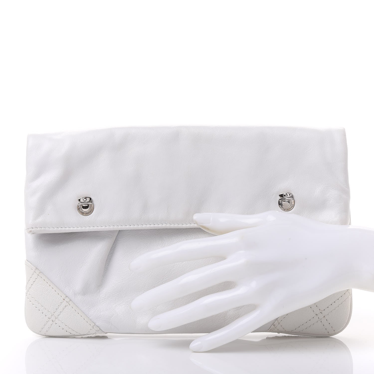 Marc Jacobs Calfskin Clutch White 2 of 9