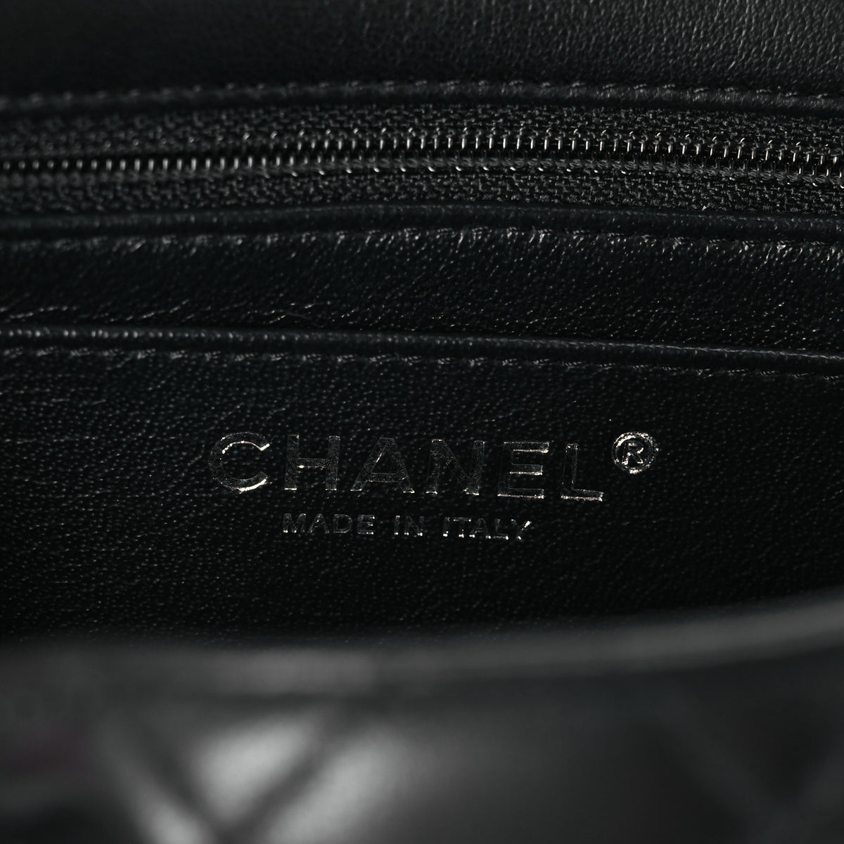 Lambskin Quilted Mini Square Flap Black