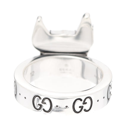 Gucci Sterling Silver Enamel Orso Ring 52 6 3 of 6