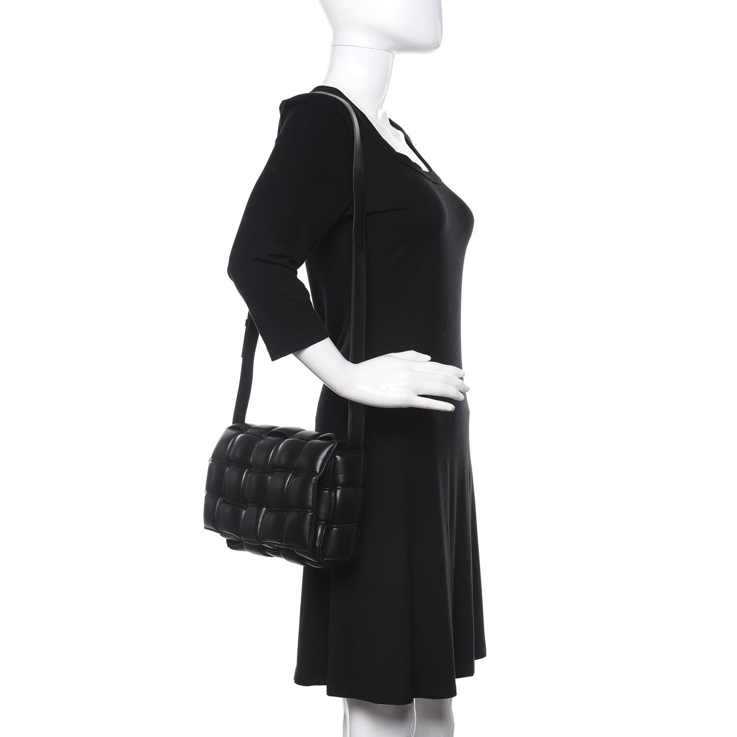 Bottega Veneta Nappa Maxi Intreccio Padded Cassette Crossbody Bag Black 2 of 9