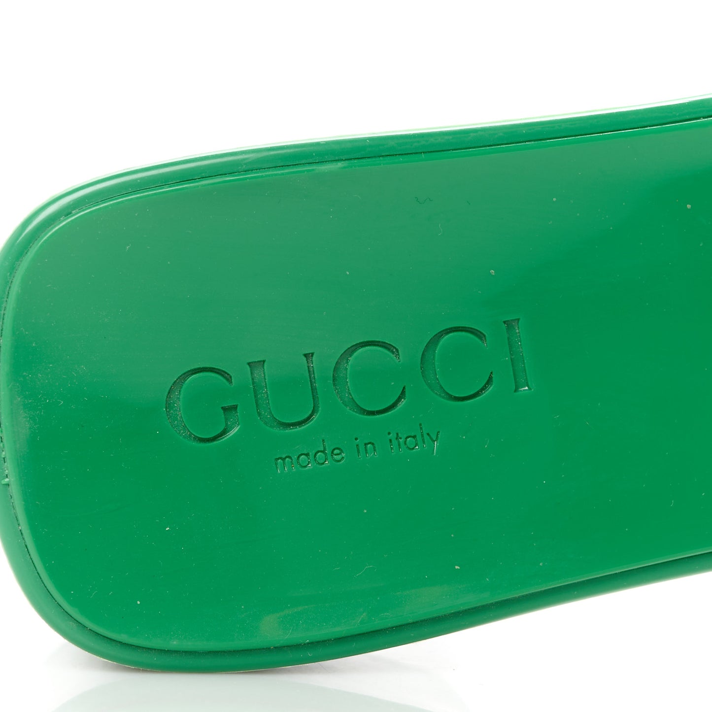 Rubber Gucci Logo Womens Platform 20/60mm Slide Sandals 36 New Shamarock