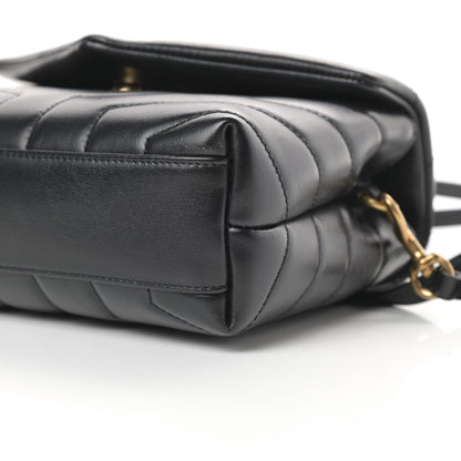 Saint Laurent Calfskin Y Quilted Monogram Toy Loulou Crossbody Bag Black 10 of 12