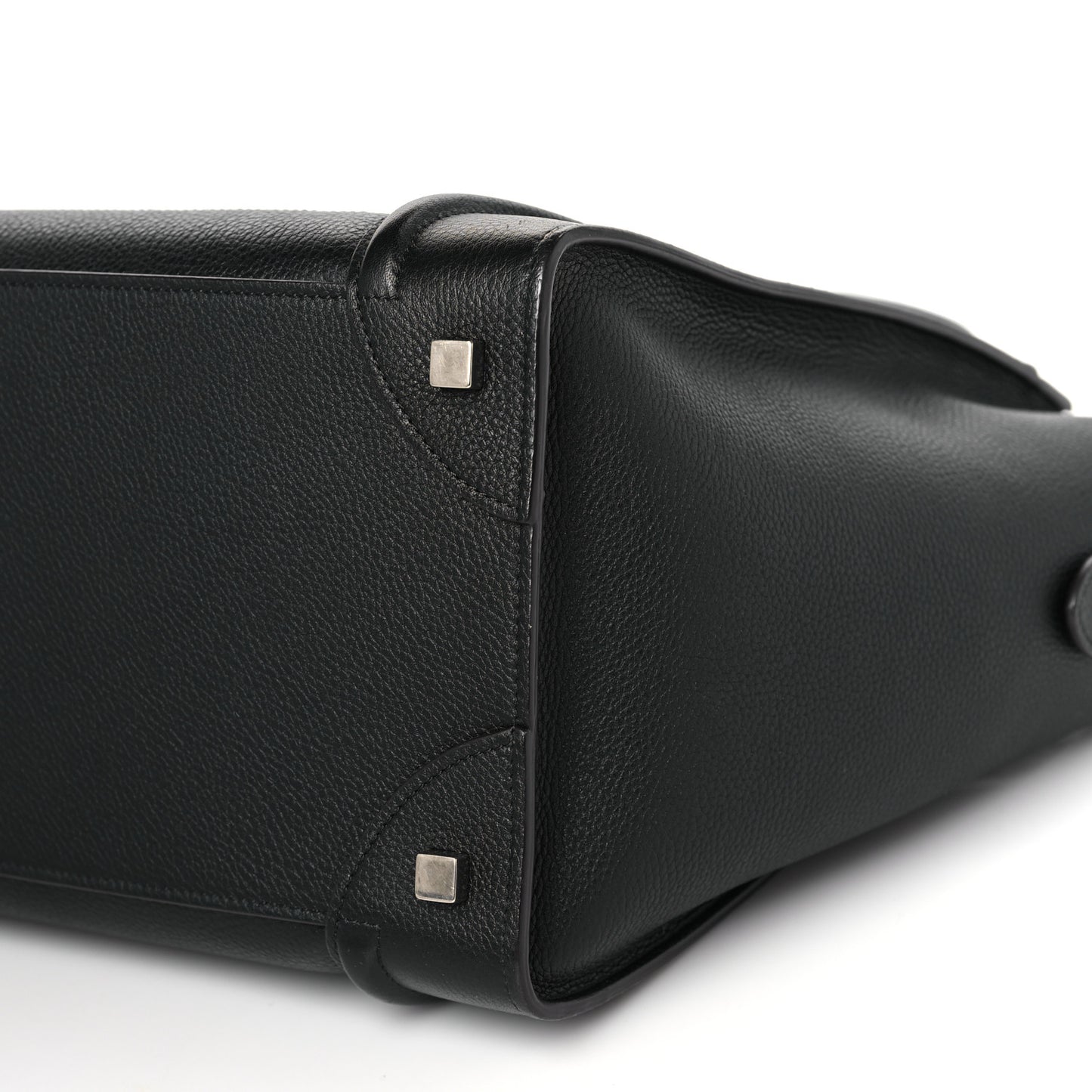 Drummed Calfskin Mini Luggage Black