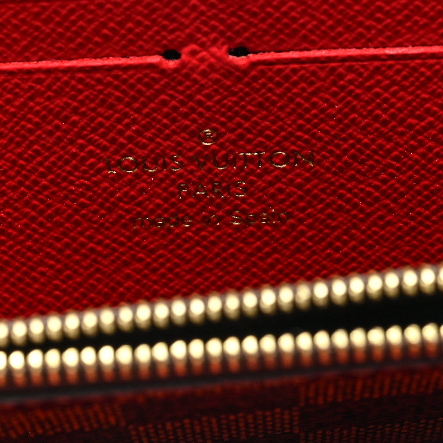 Damier Ebene Clemence Wallet Cherry