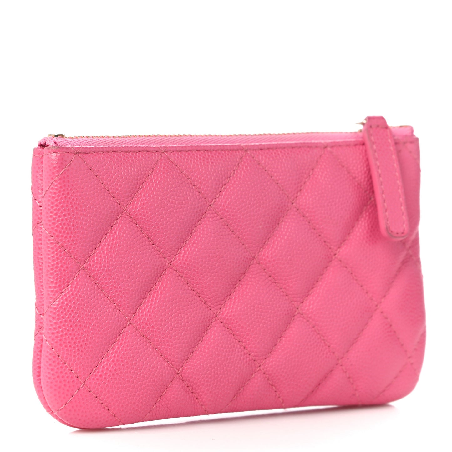 Caviar Quilted Small Cosmetic Case Pink