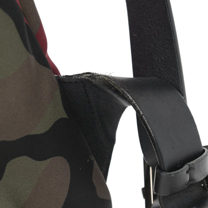 Valentino Garavani Nylon Camouflage Print Backpack Green White Black Red 17 of 17
