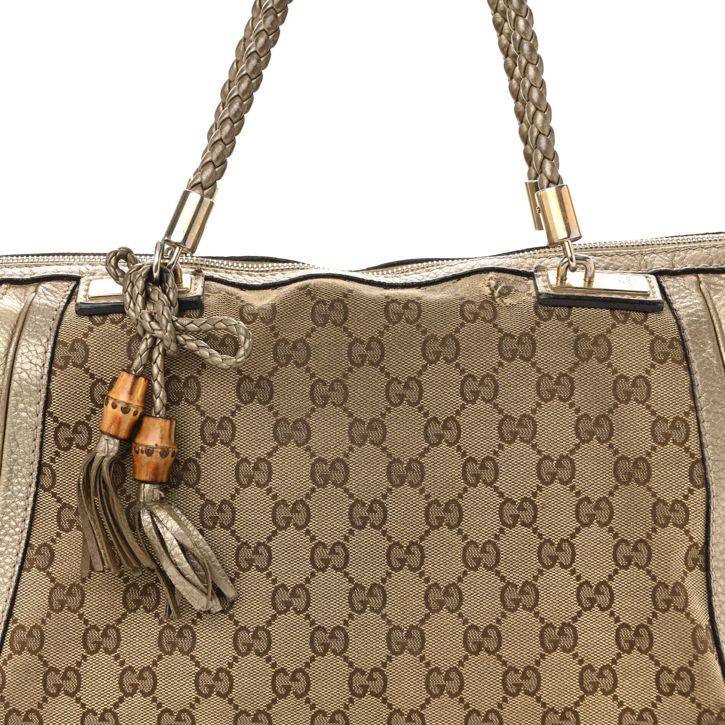Monogram Medium Bella Tote Gold