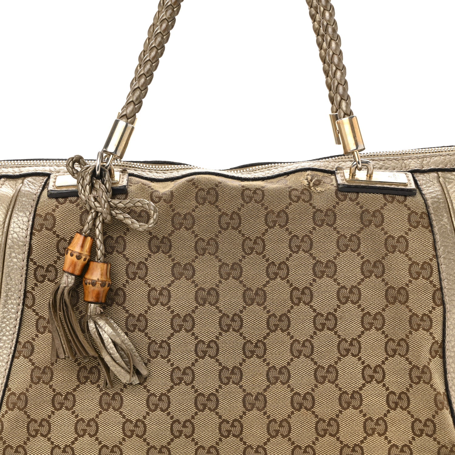 Gucci Monogram Medium Bella Tote Gold 8 of 17