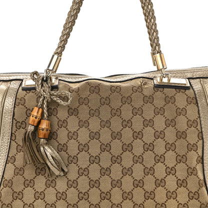 Gucci Monogram Medium Bella Tote Gold 8 of 17
