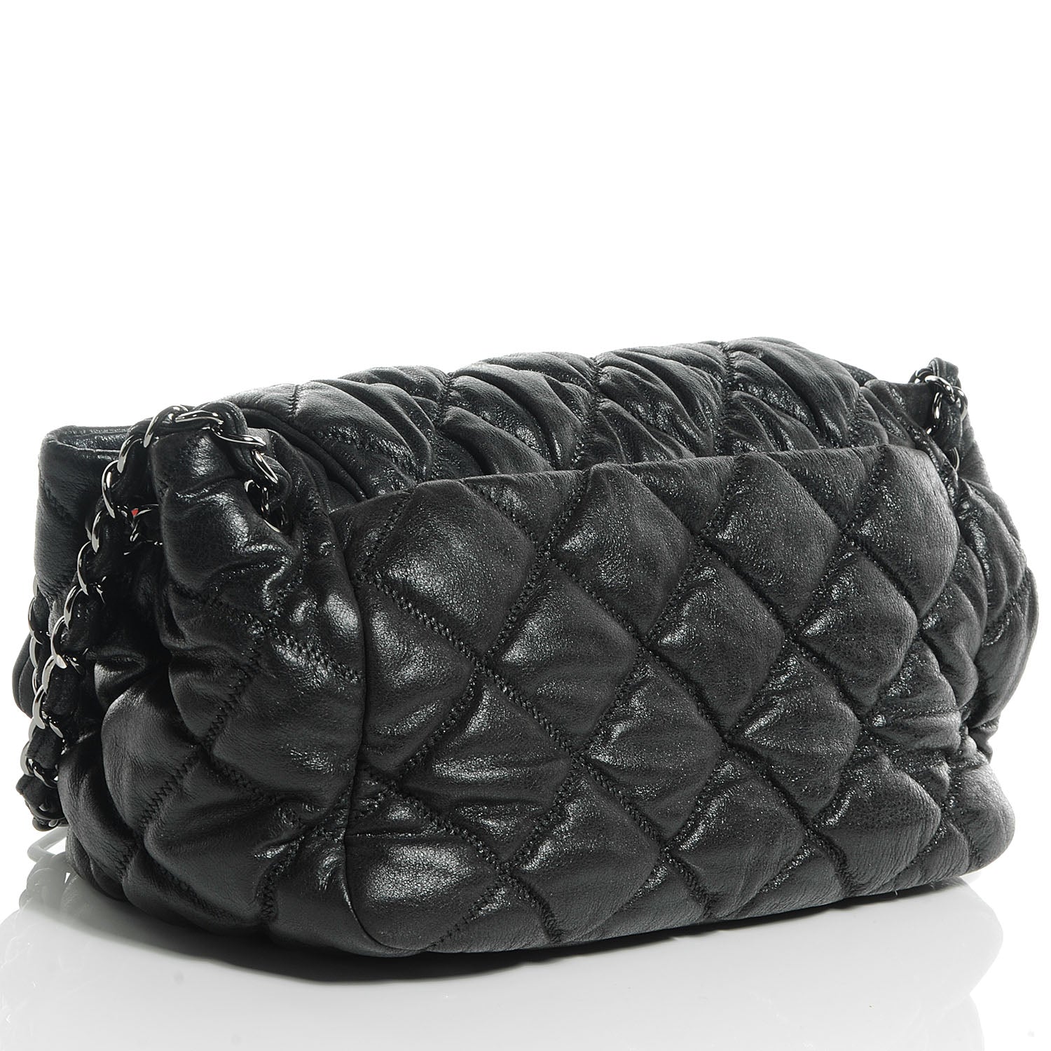 Chanel Calfskin Bubble Quilt Accordion Flap Black 3 of 8