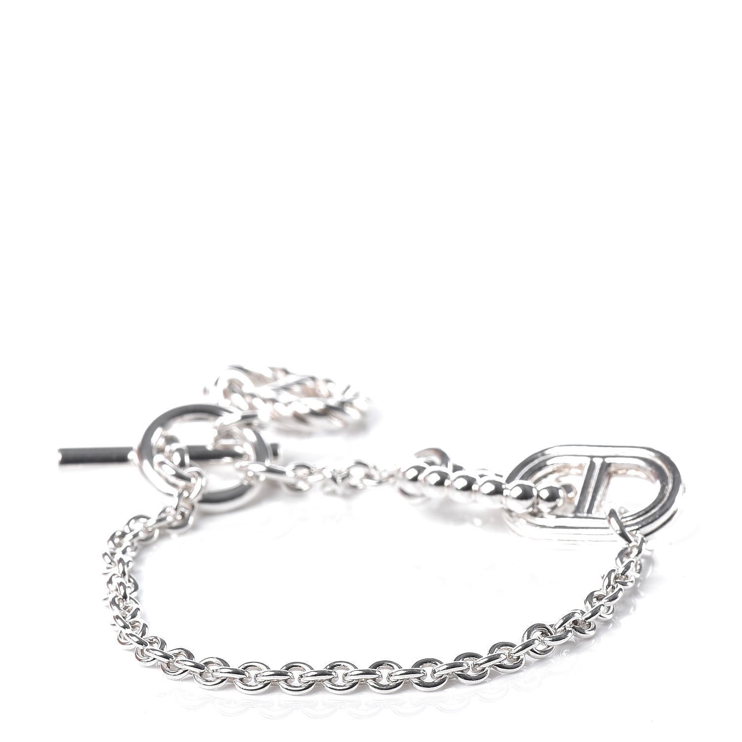 Hermes Sterling Silver Small Parade Bracelet 3 of 6
