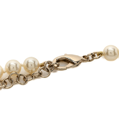 Chanel Pearl Crystal Resin CC Heart Belt Gold Pearly White 3 of 6