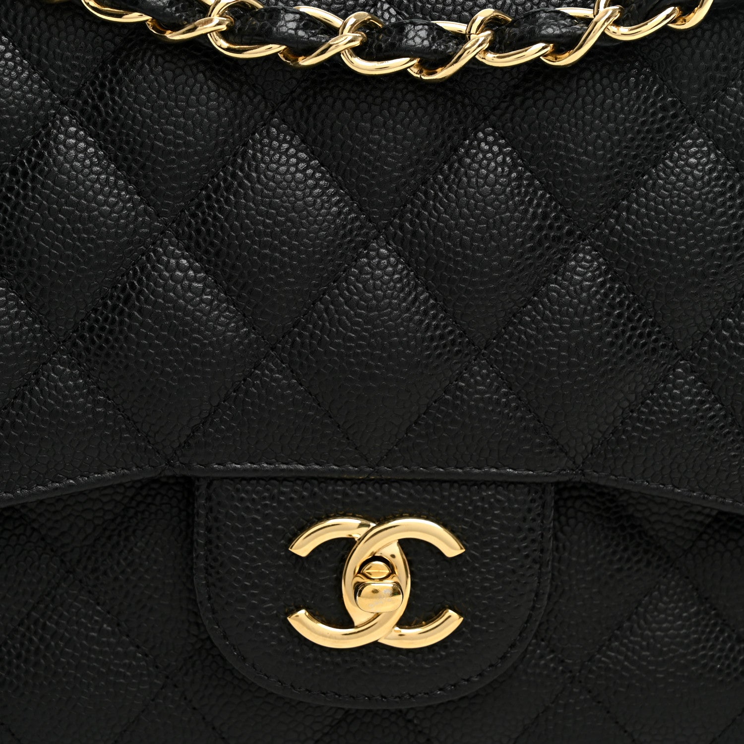Chanel Caviar Quilted Jumbo Double Flap Black 7 of 10