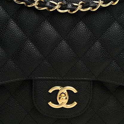 Chanel Caviar Quilted Jumbo Double Flap Black 7 of 10