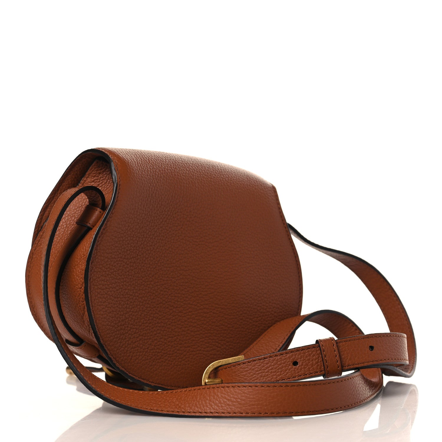 Chloe Grained Calfskin Small Marcie Saddle Bag Tan 3 of 10