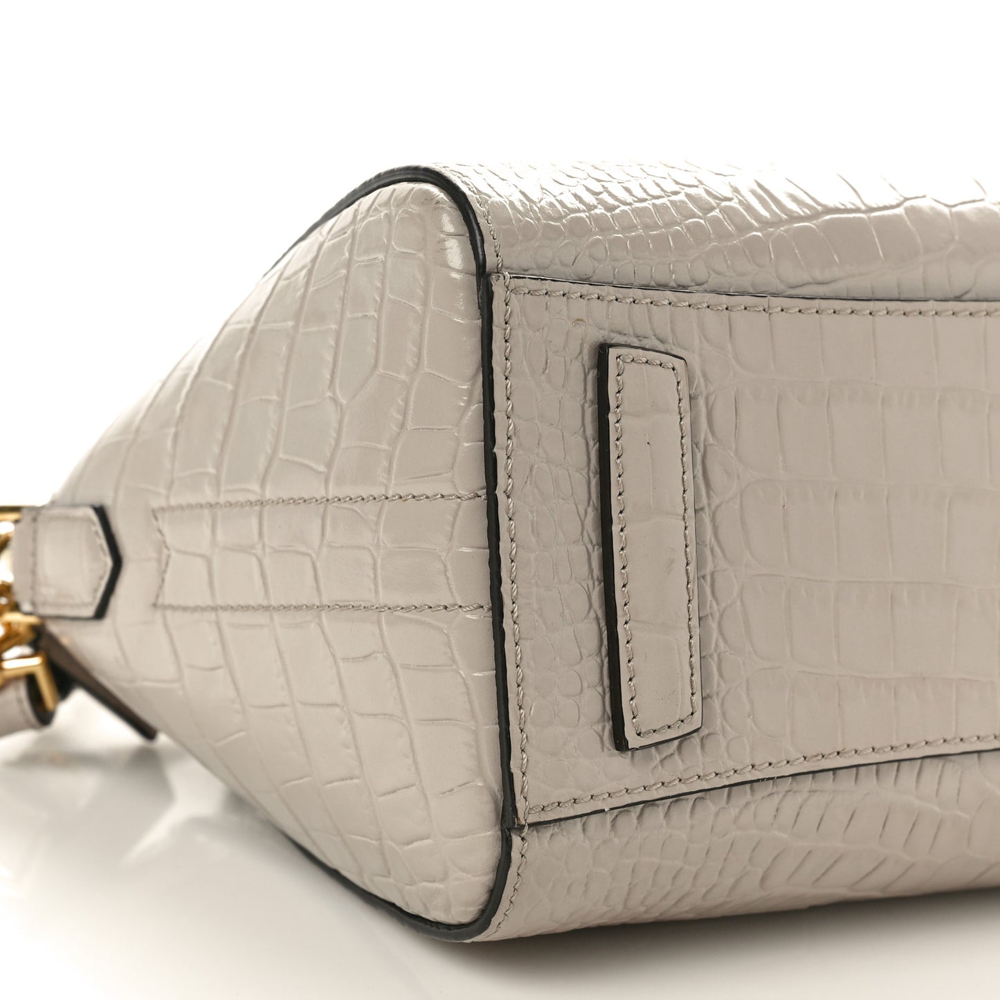 Calfskin Crocodile Embossed Mini Antigona Dune