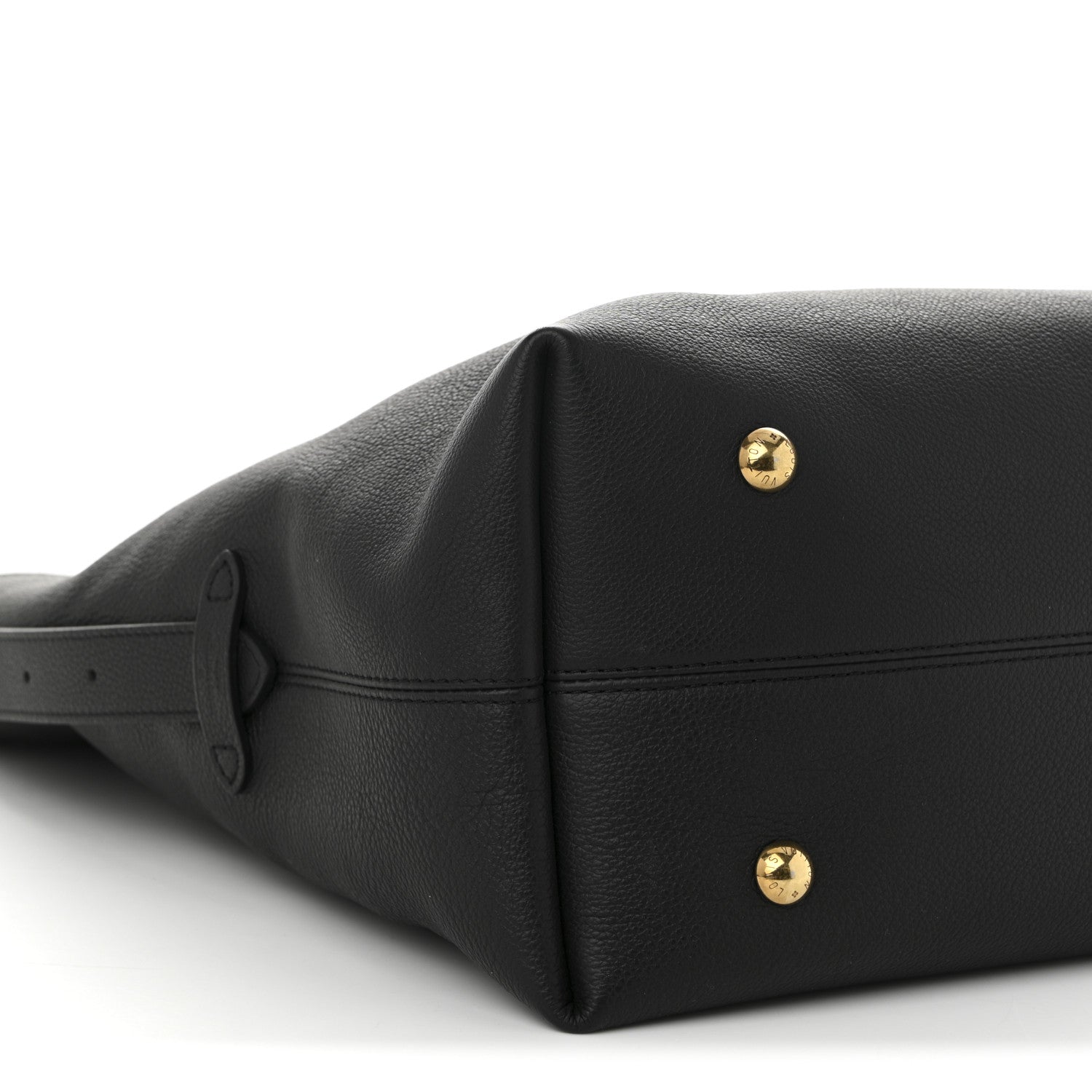 Louis Vuitton Grained Calfskin Low Key Hobo MM Black 9 of 10