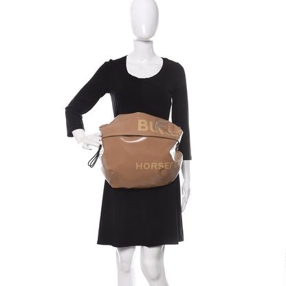 Burberry Coated Canvas Horseferry Print Extra Large Bum Bag Beige 2 of 9