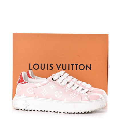 Louis Vuitton Monogram Giant Time Out Sneakers 37 Rose Rouge 11 of 11