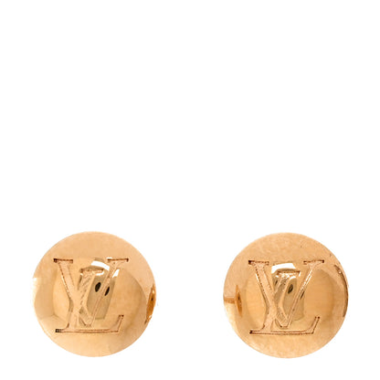 Louis Vuitton Monogram Bold Earrings Gold 1 of 4