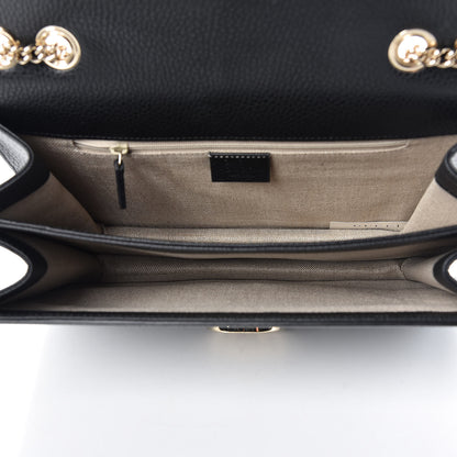 Gucci Dollar Calfskin Interlocking G Shoulder Bag Black 5 of 9