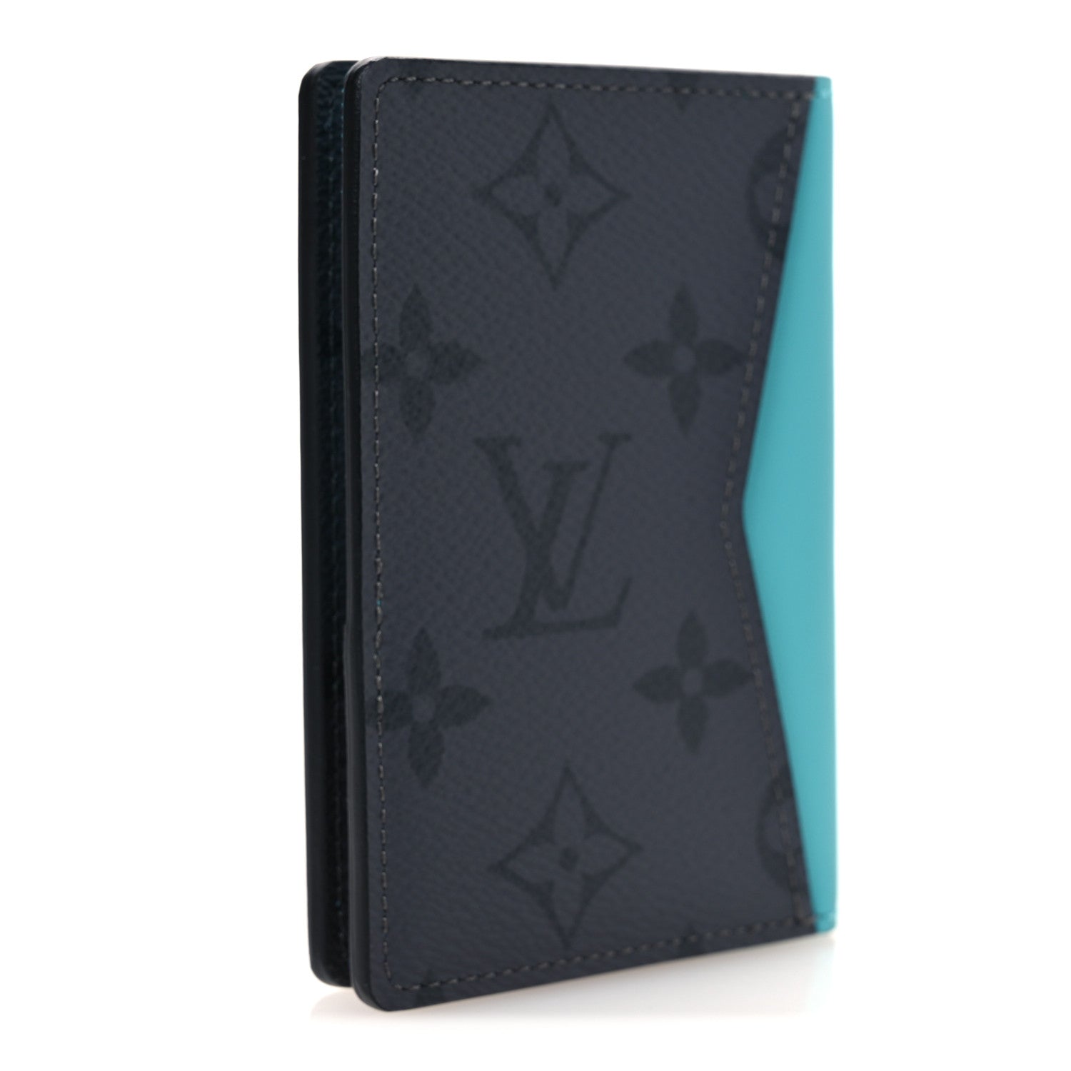 Louis Vuitton Monogram Macassar Pocket Organizer NM Turquoise 3 of 6