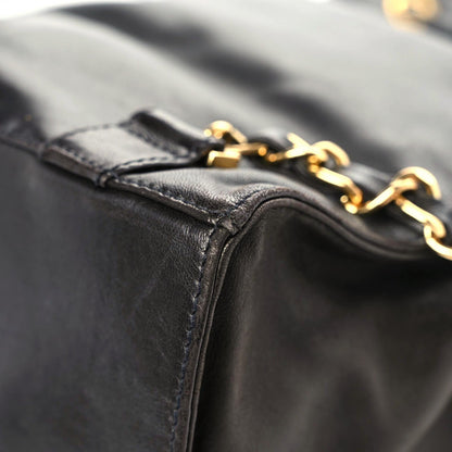 Chanel Lambskin Quilted Drawstring Backpack Black 12 of 21