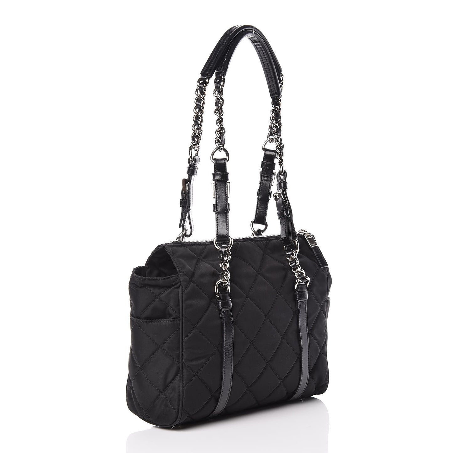 Tessuto Nylon Quilted Small Tote Black
