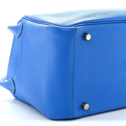 Hermes Taurillon Clemence Lindy 30 Bleu Hydra 9 of 10