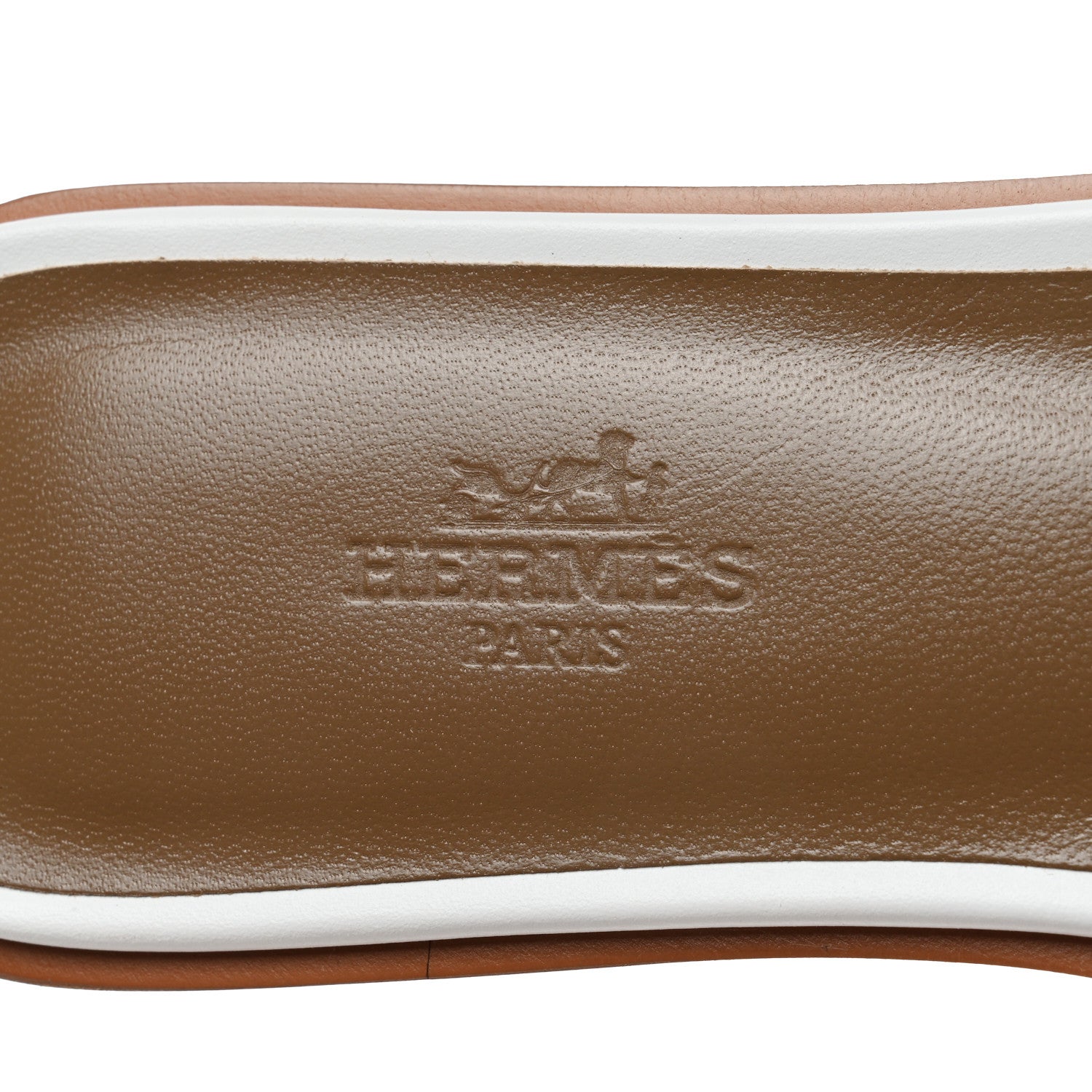 Hermes Box Calfskin Oran Sandals 36 White 7 of 9